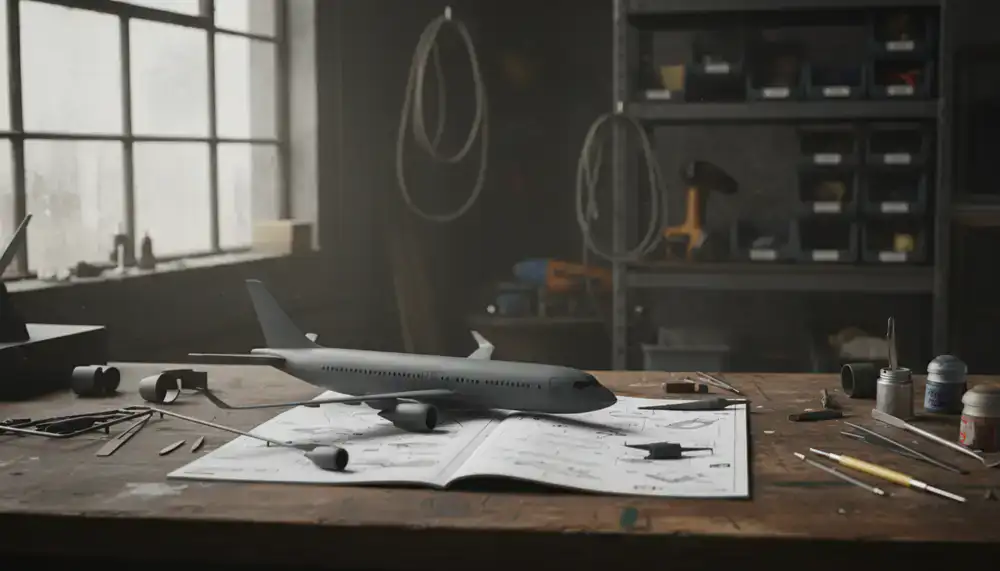 Civil aviation commercial plane scale model kit