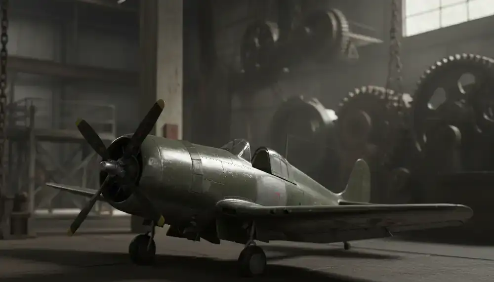 Military classic fighter plane model